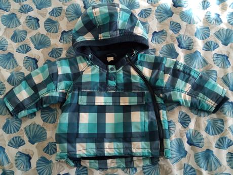 H&h károvaná bunda bočné zapínanie, h&m,74