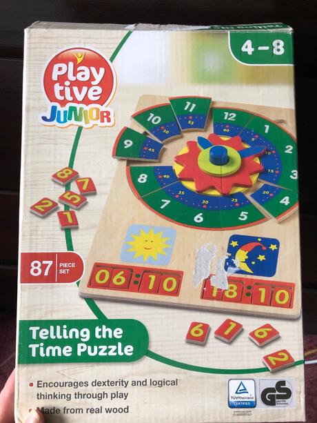 Play tive drevená hra s hodinami na učenie, 