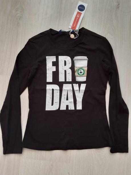 Chlapčenské čierne tričko dlhý rukáv friday,8 r., original marines,128