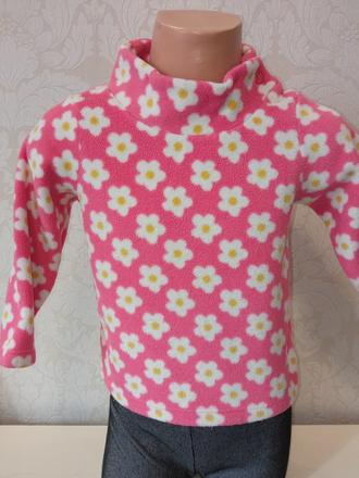 Dievčenská flisová mikina s kvietkom, 86