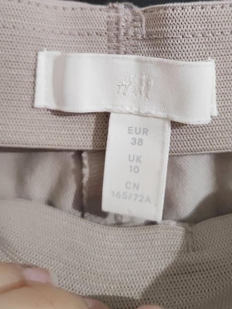 Elastické béžové nohavice h&m, h&m,m