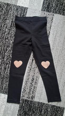 Legíny zateplené, 2x oblečené, h&m,128