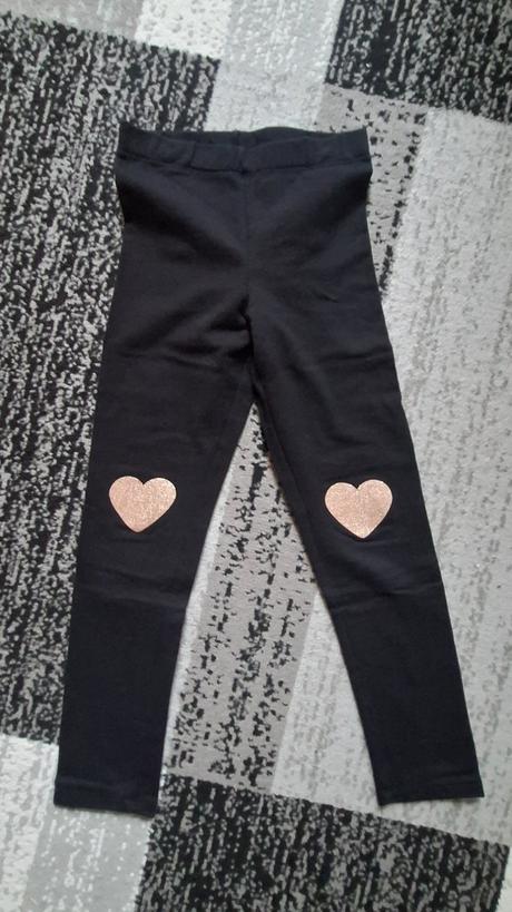 Legíny zateplené, 2x oblečené, h&m,128