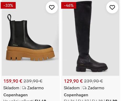 Copenhagen čižmy kožené kotníkove, 40.v., 40