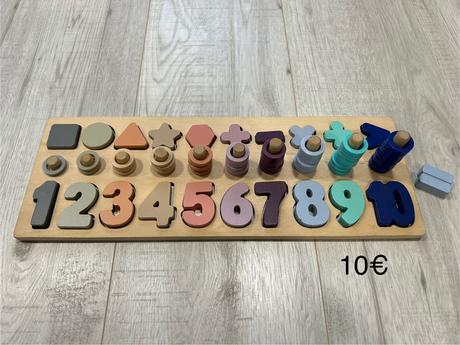 Drevená vkladačka čísla, 
