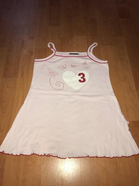 Šatičky/tričko na leto - bledoružové, 122