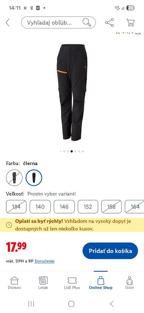 Turtisticke sportone nohavice crivit, crivit,134