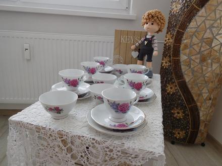 Čínsky porcelán šálky podšálky šípová ruža, 