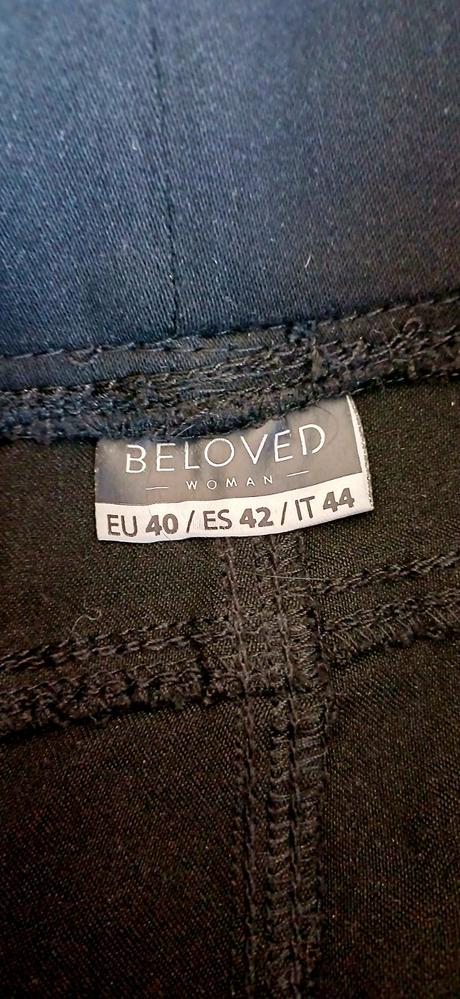 Cierne elasticke nohavice v.40 vysoky pas, 40