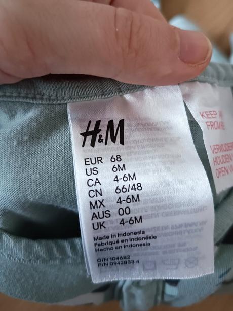 Overal/pyžamko, h&m,68