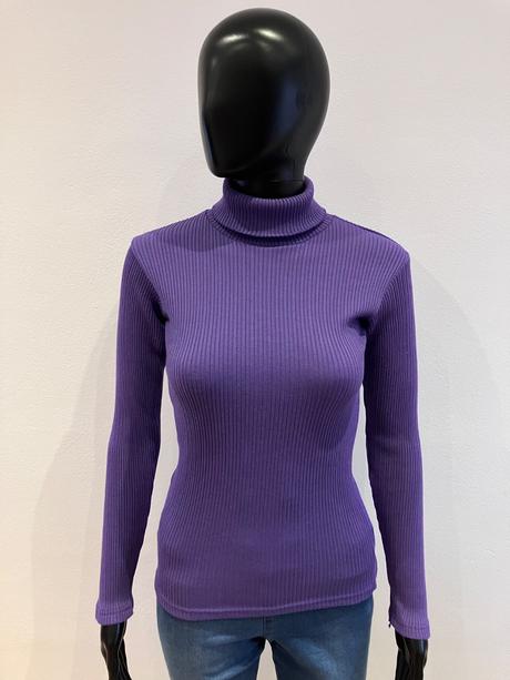 Dámsky fiaľový rolák, s