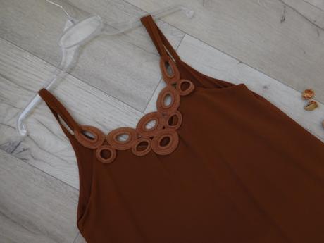 Šaty hnedé padavý materiál m/l, m