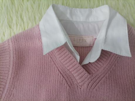 Pletená vesta s košeľovými rukávmi 98/104, lipsy london,98