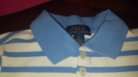 Dievčenské pásikavé tričko ralph lauren vel. 6, ralph lauren,116