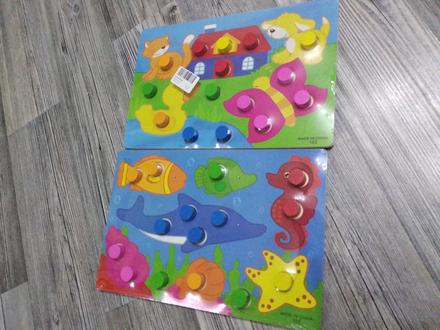 Drevené farebné vkladacky, 