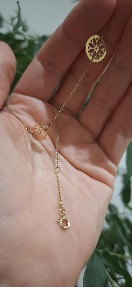 Zlata retiazka náramok na nohu au zlatnictvo, 