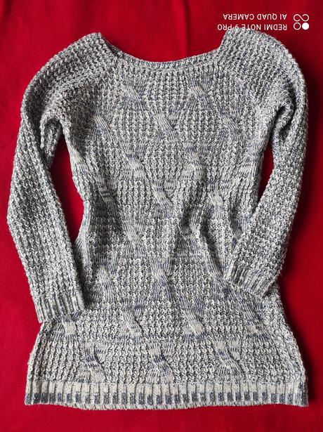 Pulóver predĺžený melírovaný veľ. xs - s, s