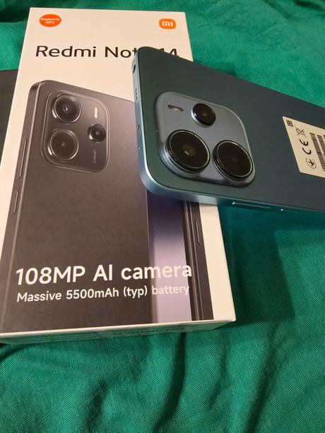 Xiaomi redmi note 14 4g modrý v super stave 6gb ra, xiaomi