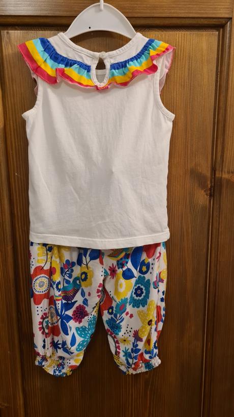 Dievčenská súprava tričko a bavlnené nohavice, marks & spencer,92