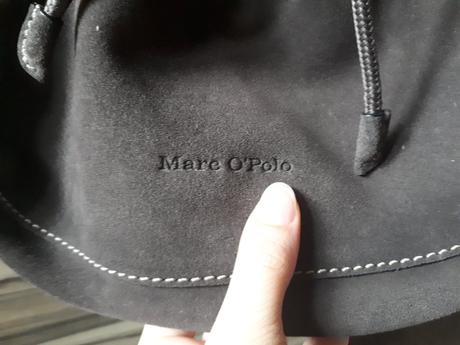 Tmavohnedá kožená marc o' polo crossbody, marco polo