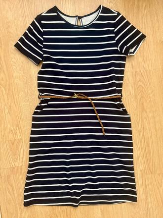 H&m prúžkované šaty 134/140, h&m,134