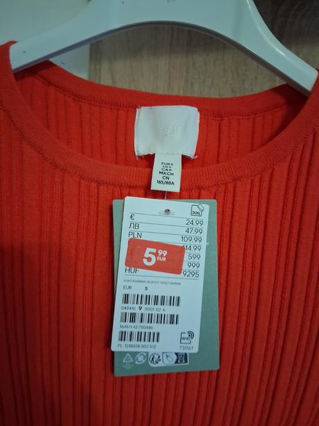 Oranžový top, h&m,s