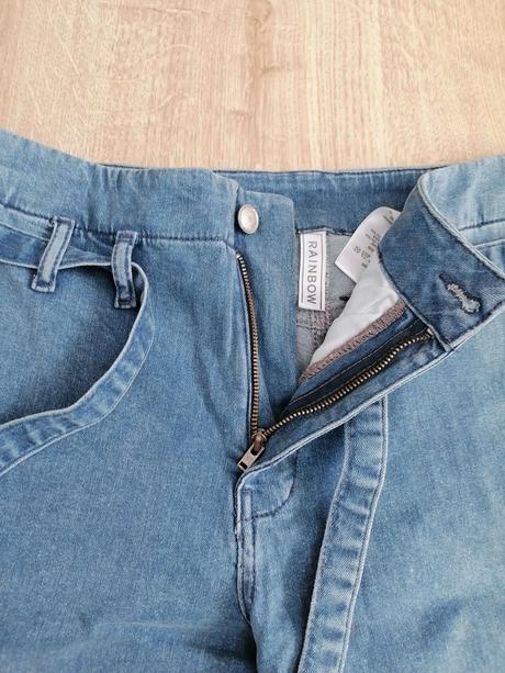 Rifľové šortky s mašľou, bonprix,38