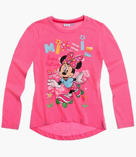 Disney minnie tričko s dlhým rukávom ružová, disney,104