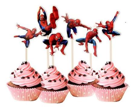 Tortový zápich spiderman (24ks) - skladom, tz-17,