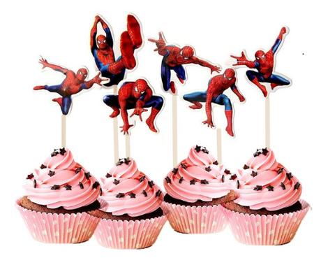 Tortový zápich spiderman (24ks) - skladom, tz-17, 
