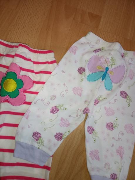 3x nohavice 3-6 mes., 50–62