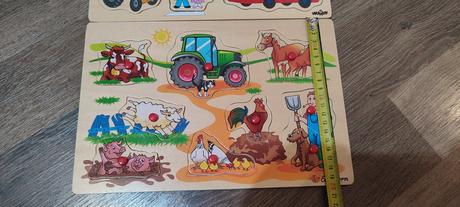 Drevené detské vkladačky 2ks, 