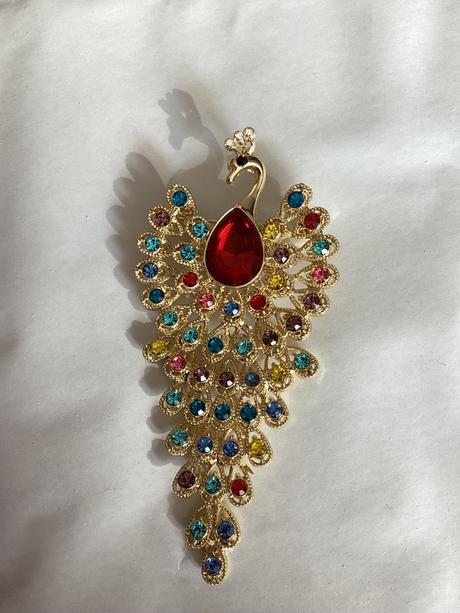 Nádherná brošňa - páv, 