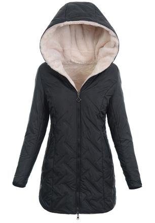 Dámska zimná bunda s ecru kožušinovou podšívkou, l / m / s / xl / xxl