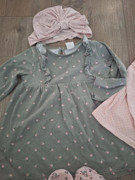 Satocky,tricko, turban a capacky 80, h&m,80