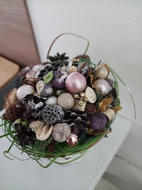 Vianocna dekoracia  ikebana, 