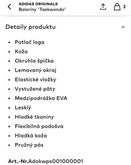 Baleríny adidas v.35 s visačkou, adidas,35