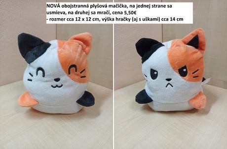 Nová náladová obojstranná plyšová mačička, 