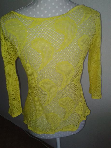 Žltý sieťový top veľ. s, s