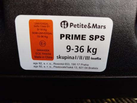 Detská autosedačka 9-36kg, petite&mars