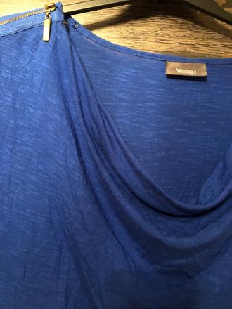 Modre tricko so zipsami l, l