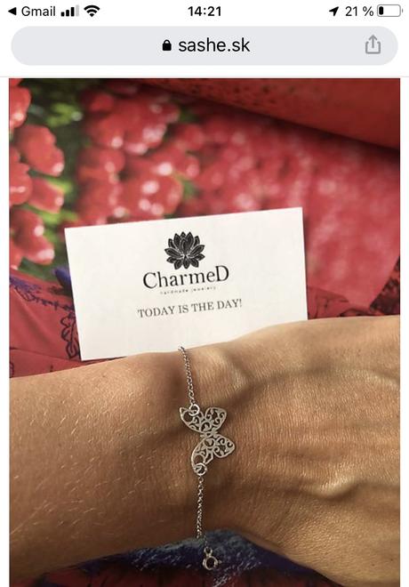 Strieborny naramok handmade, 