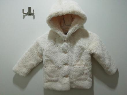 Kožušinová bunda kabát s kapucou, 92