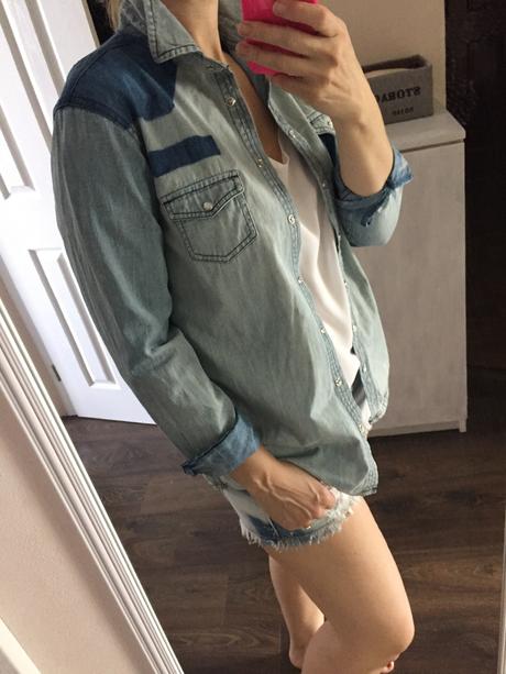 Riflová košeľa, new yorker,m