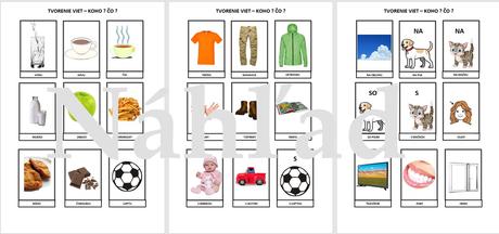 Kartičky na tvorbu viet - pdf, 