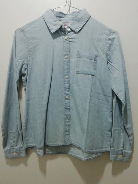 Bavlnená modrá košeľa, 140