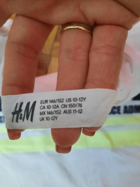 Dievčenské crop tričko, h&m,146