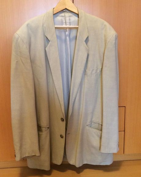 Béžové ľanové sako, xl