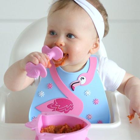 Nuby 3d silikónový podbradník pelikán, nuby