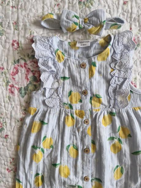 Mušelínový set - citróny, f&f,86